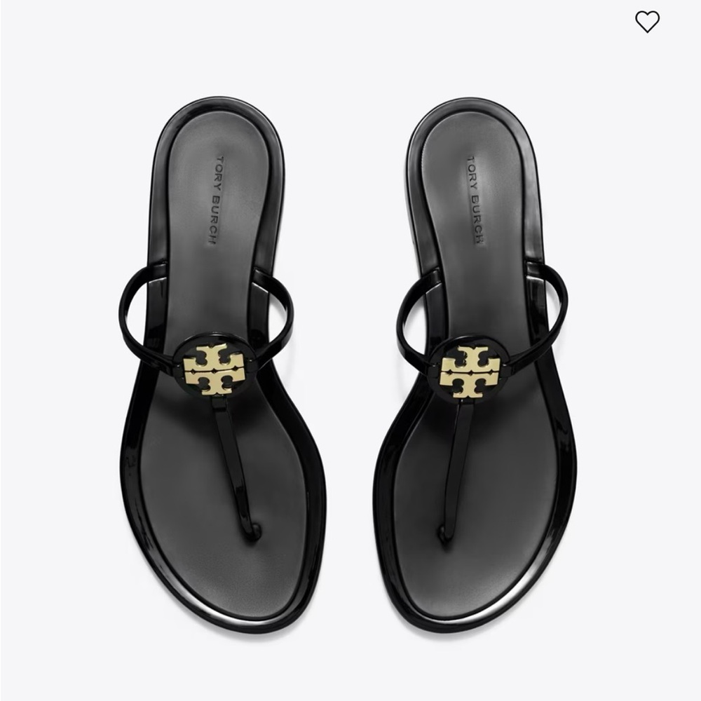 Tory Burch Black and Gold Sandals